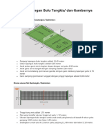 Rincian Ukuran Lapangan Bulutangkis