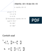 Persamaan Matriks AX B Dan XA
