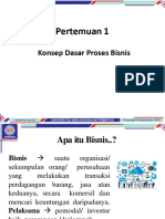 Pertemuan 1: Konsep Dasar Proses Bisnis