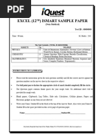 EXCEL (12) Ismart Sample Paper: TH (Non-Medical)