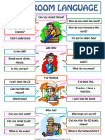 Classroom Language During Lesson For Students Poster Worksheet