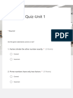 Mathletic Quiz-Unit 1