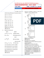 Final Jee Main Examination July, 2022: Chemistry Test Paper With Answer