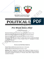 Political Law - Ust Pre-Week Notes 2022