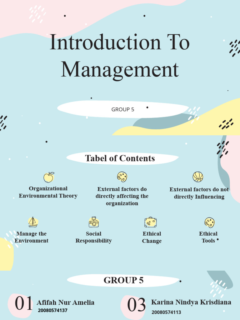 GROUP 5 - Introduction To Management | PDF