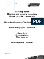 Spanish B Paper 2 HL Markscheme Spanish