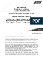 Spanish B Paper 2 Reading Comprehension HL Markscheme Spanish