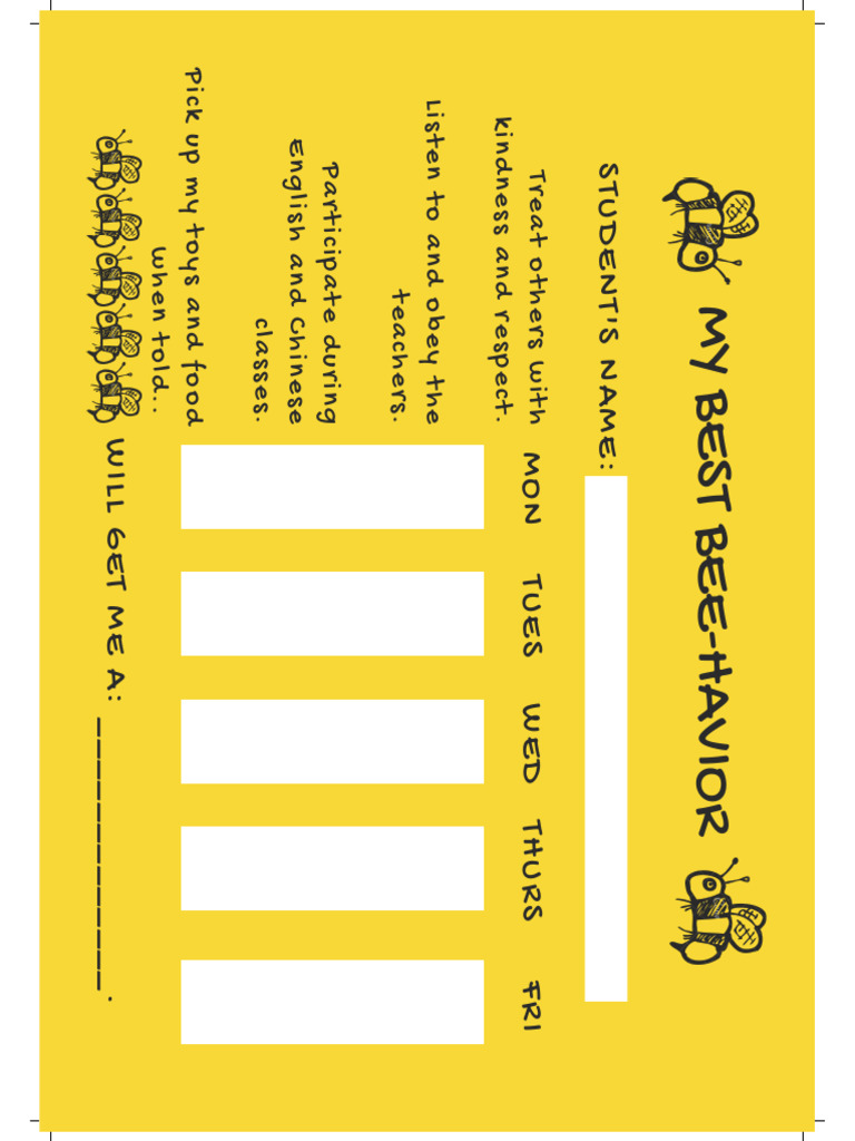 Bee-Havior Chart | PDF