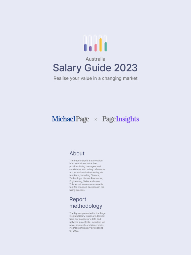 Michael Page Salary Guide 2023 Australia PDF Customer Sales