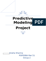 Predictive Modelling Project 2