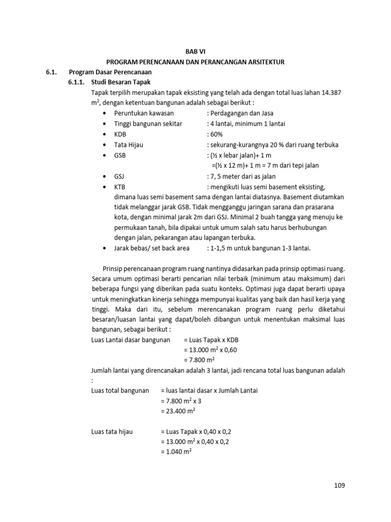 Program Ruang Arsitektur Pasar Klaten | PDF
