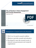 Dearborn Citizen Engagement &amp; Priority Assessment - Sept 2011