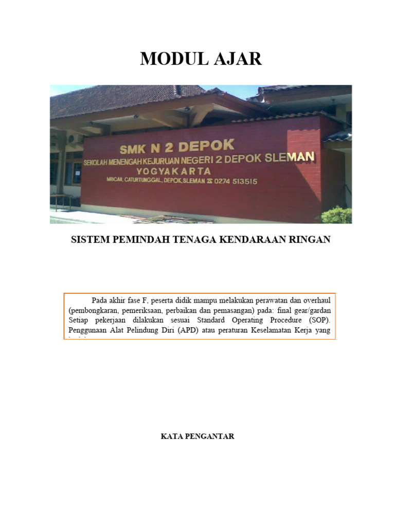 Modul Ajar Sistem Pemin transfer Tenaga | PDF