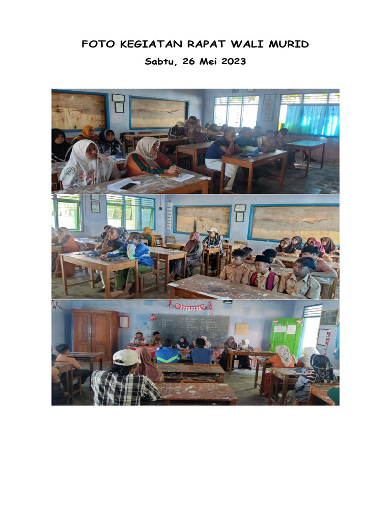 Foto Kegiatan Rapat Wali Murid | PDF