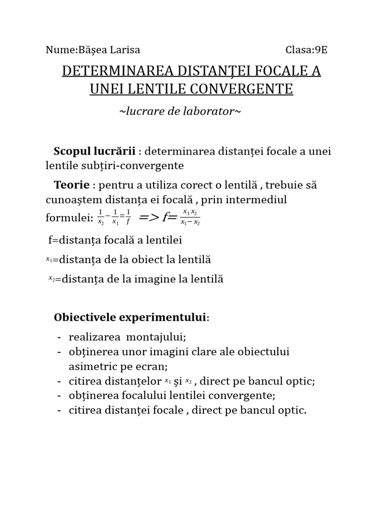 Lucrare de Laborator 2 Fizica | PDF