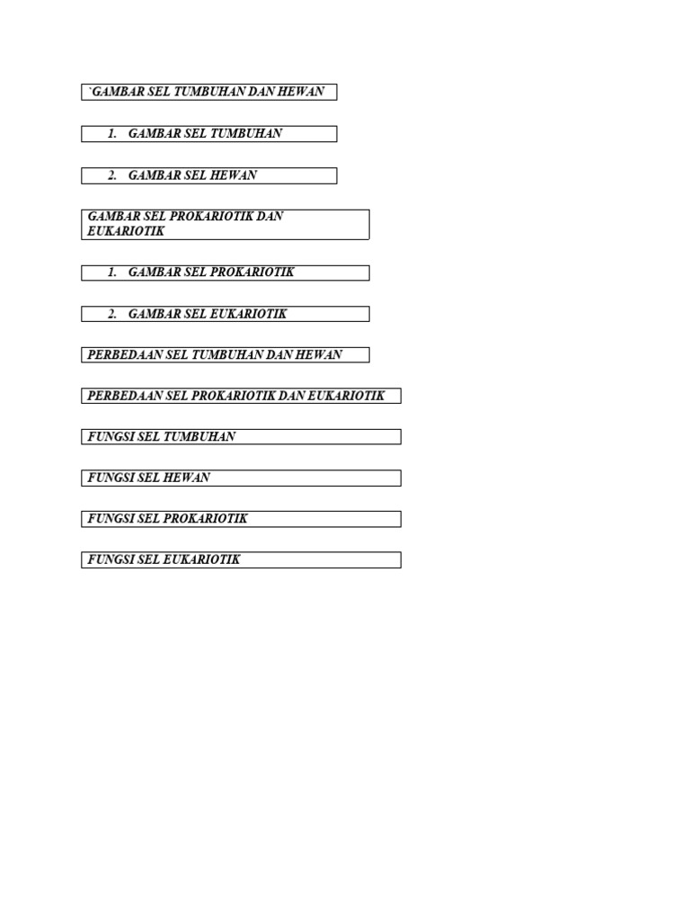 Gambar Sel Tumbuhan Dan Hewan | PDF