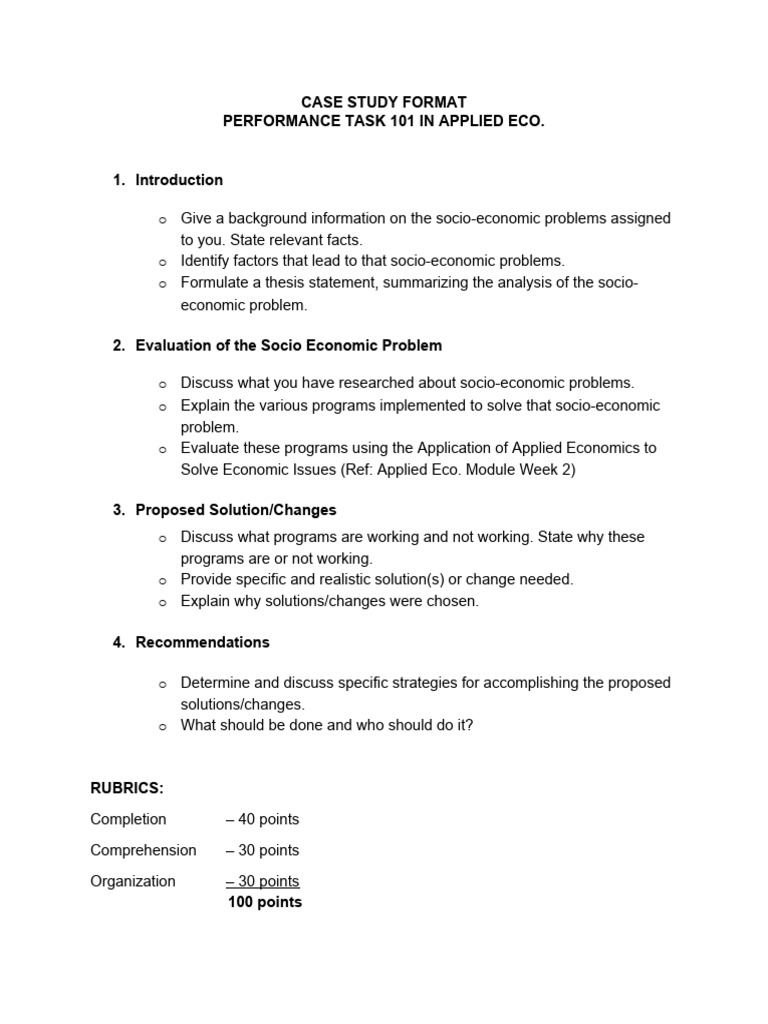 Case Study Format PDF