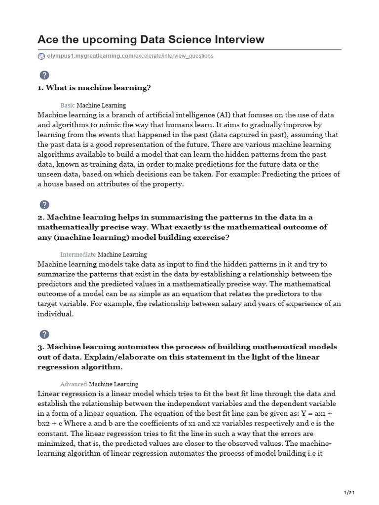 Machine Learning Quiz Questions And Answers Pdf – MAHZGY
