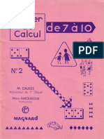 CP - Mathématiques - Cahier de Calcul CP N°2 de 7 À 10 - Cahier D'exercice - Magnard - 1959