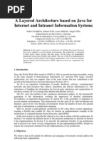 A Layered Architecture Based On Java For Internet and Intranet Information Systems