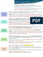 Les Différents Conseils Et Le Projet D'école: Laclassedana