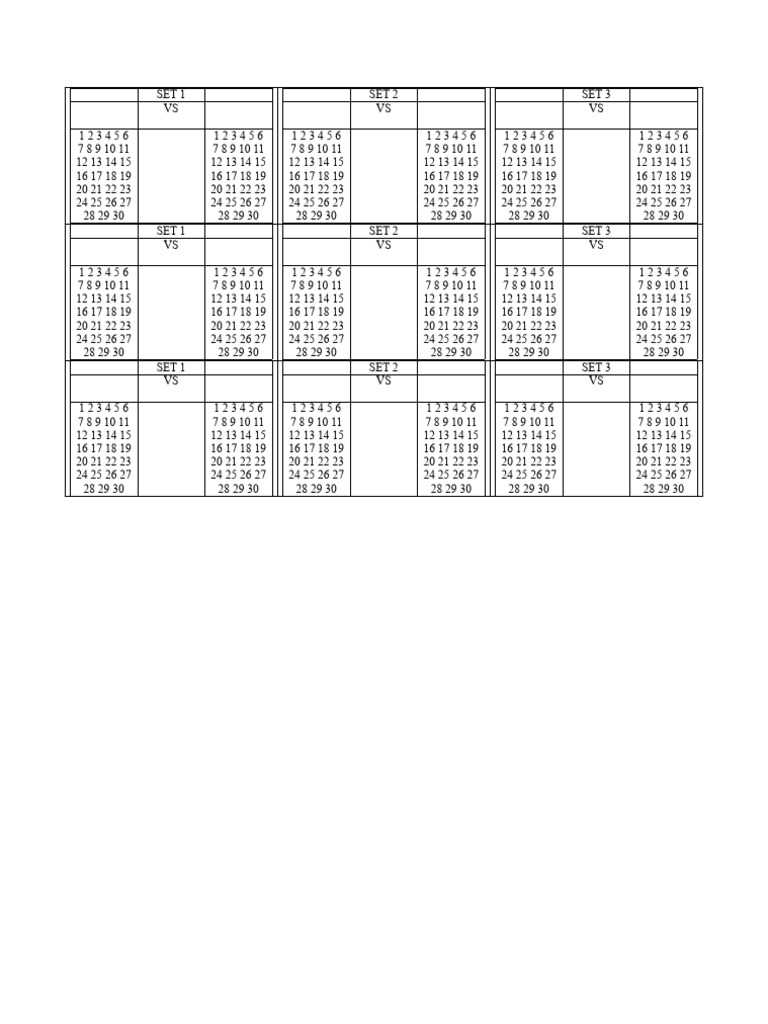 Badminton Score Sheet PDF