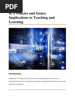 Prof Ed 7 ICT Policies and Issues Implications To Teaching and Learning