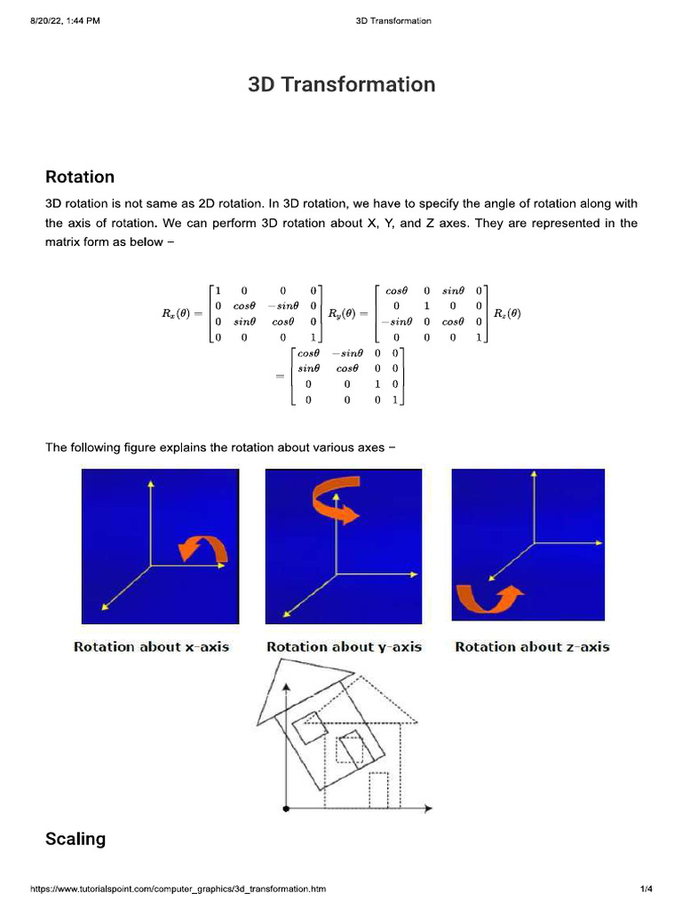 3D Transformation | PDF