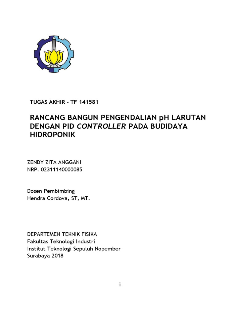 Pengendalian pH pada Hidroponik PID | PDF