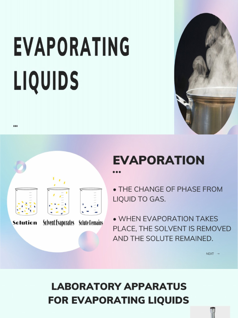 Evaporating Liquids PDF