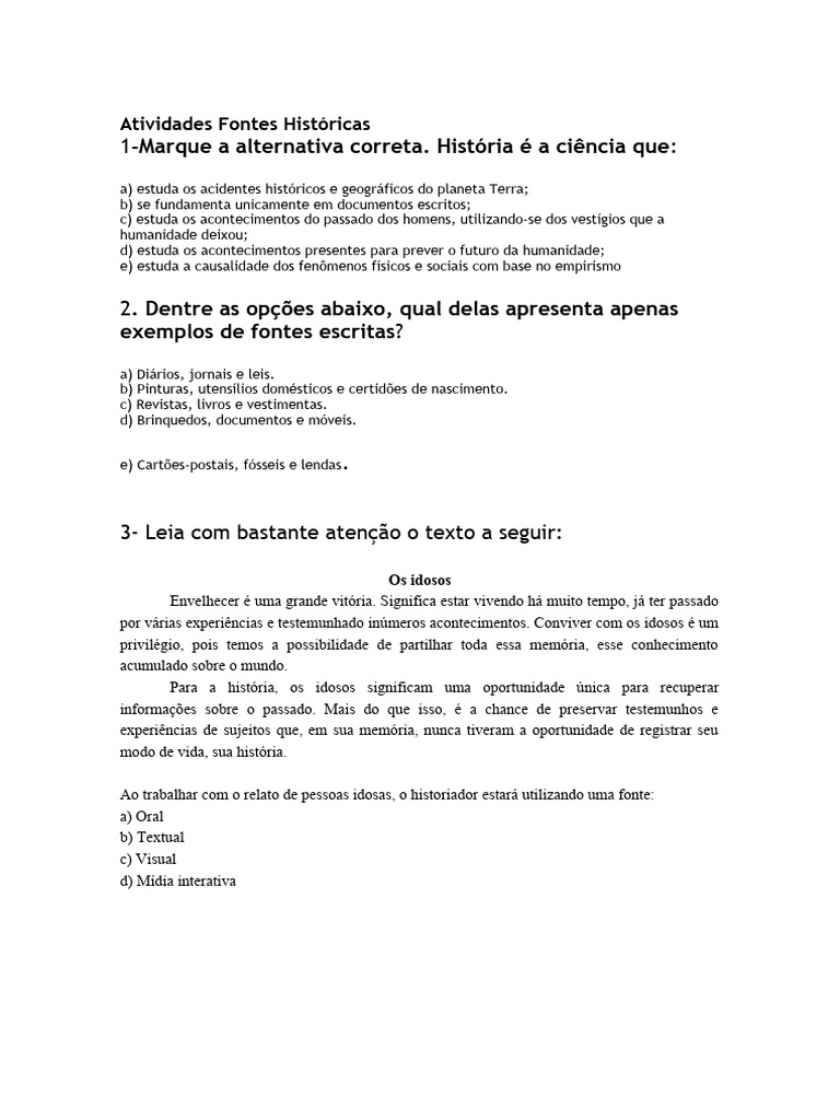 Fontes Históricas Pdf Herança Cultural