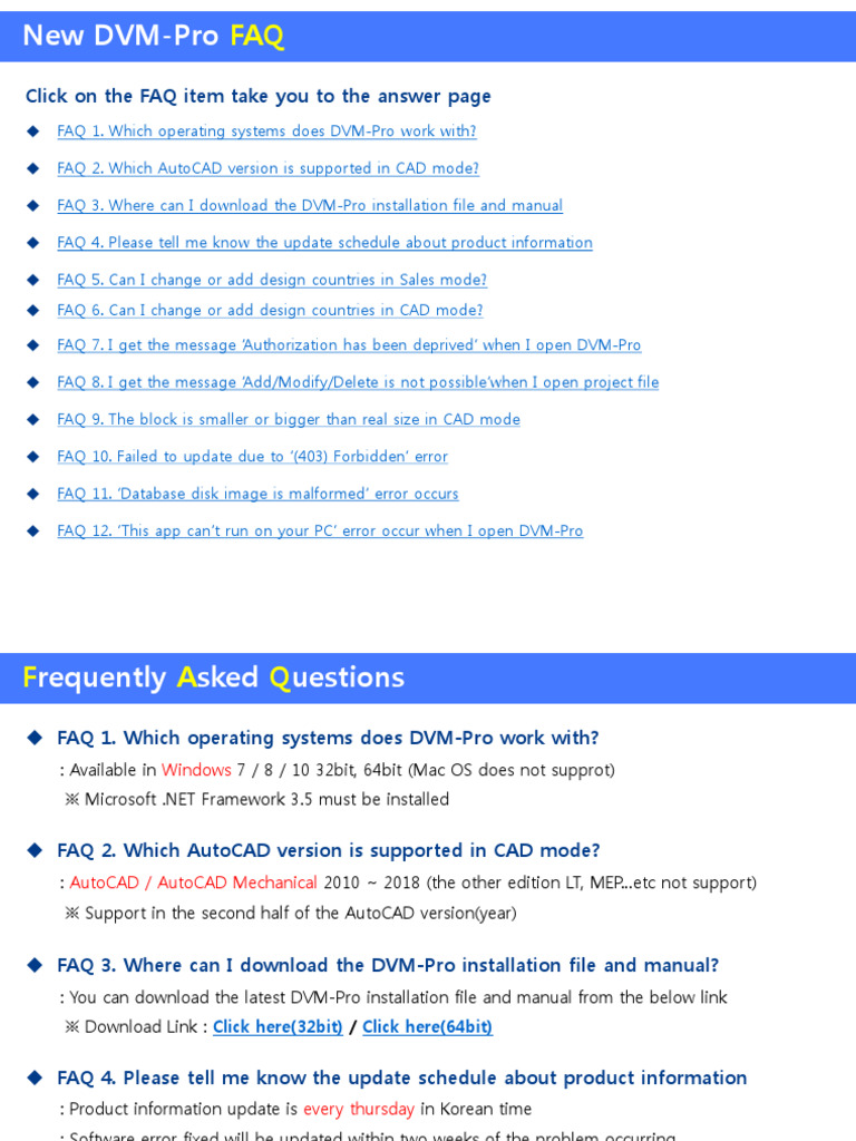 DVM-Pro FAQ: Installation & Errors Guide | PDF | Auto Cad | Antivirus ...