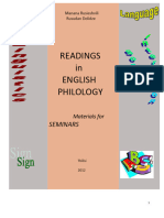 Readings in English Philology - Final - Manana