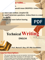 Technical Writing Course Syllabus