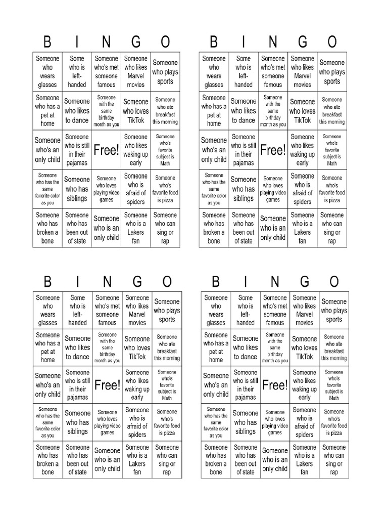 Human Bingo | PDF