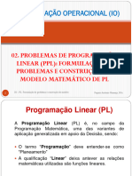 02 IO - Formulação de Problemas e Construção Do Modelo de PL USTM 2021B