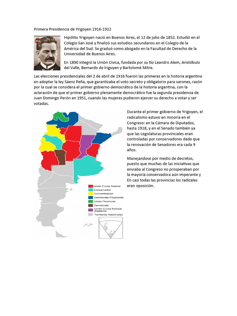 Presidencia De Yrigoyen Pdf
