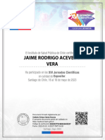 Certificado de Participación en XVI Jornadas Científicas ISP