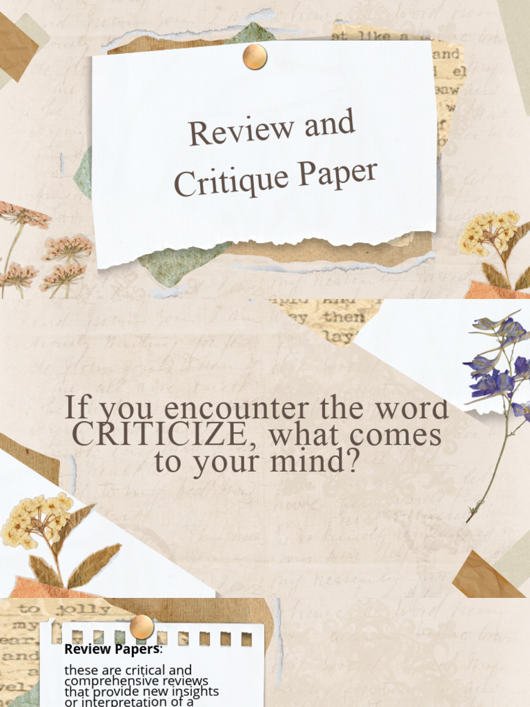 Review and Critique Paper | PDF | Feminism | Gender Studies