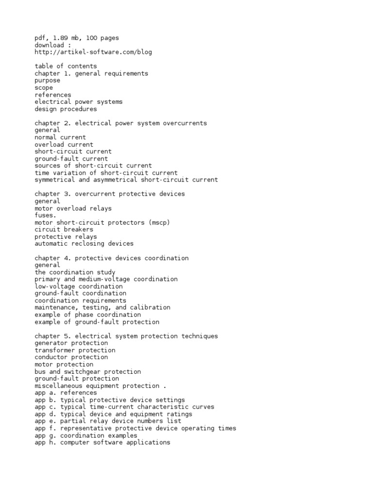 Power System Protection Coordination PDF