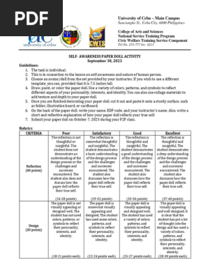 NSTP 101 Paper Doll