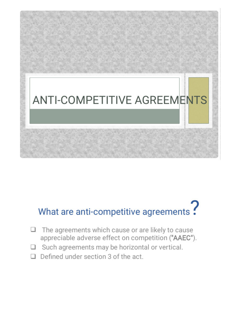 Understanding AAEC in Competition Law | PDF