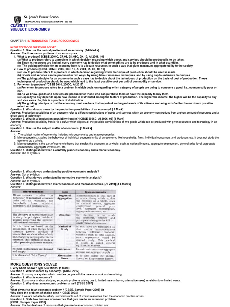 Class11 Economics Chapter 1 Introduction To Economics Pdf