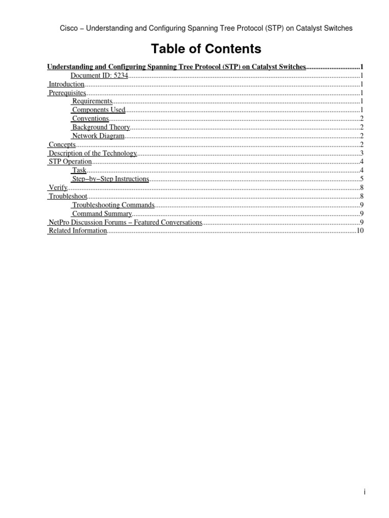 Understanding and Configuring Spanning Tree Protocol (STP) On Catalyst ...