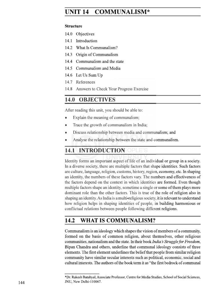 Communalism | PDF