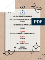 Tarea I - Resistencia de Materiales (Astudillo Melany)