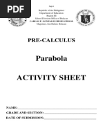 Activity Sheet Pre Calculus Week 2