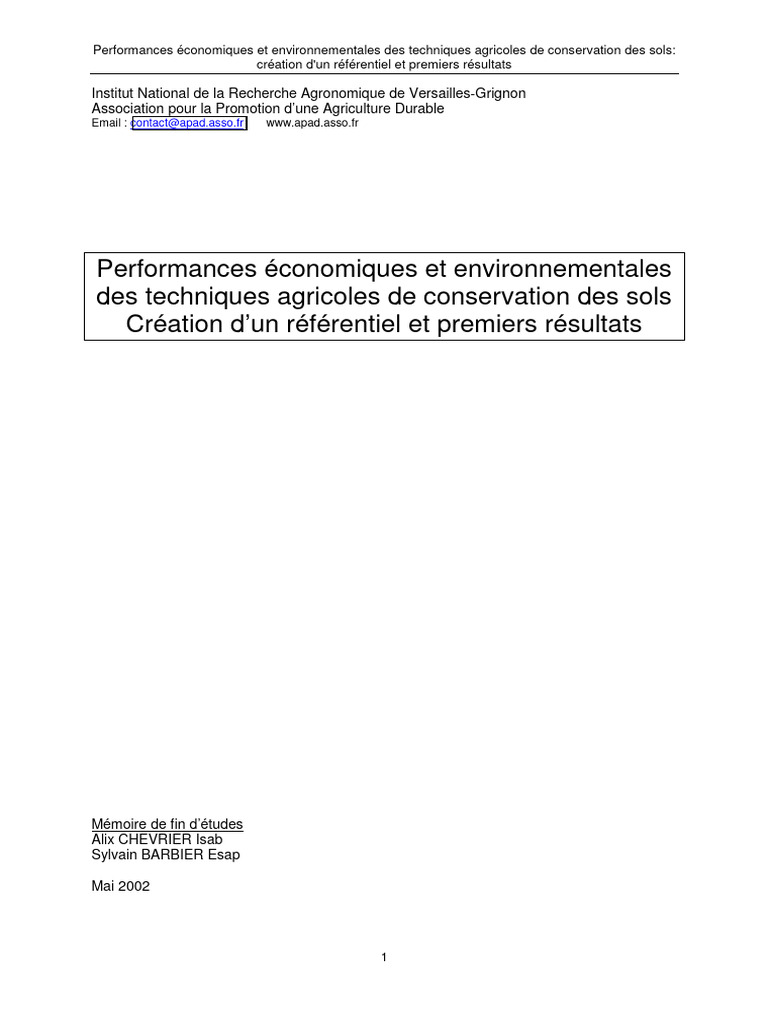 Agriculture de Conservation | PDF