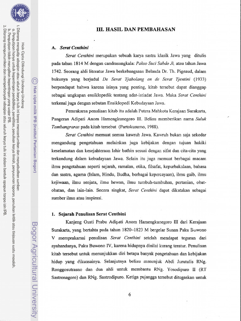 Serat Centhini Hasil Dan Pembahasan PDF