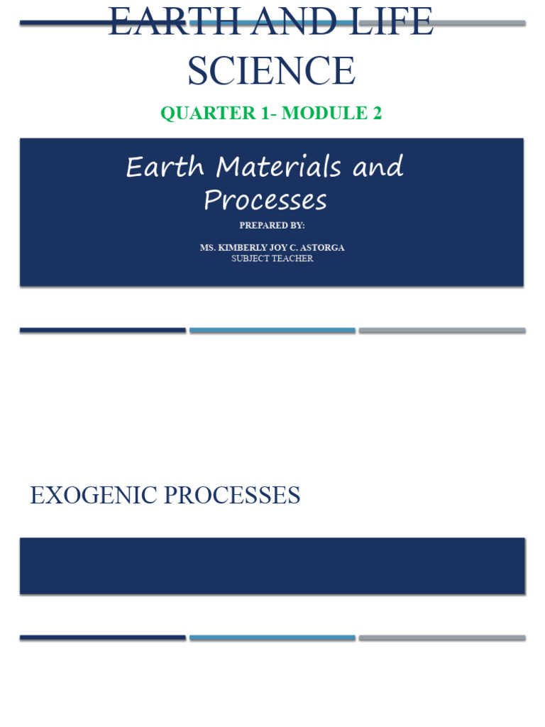 Module 2 Lesson 5 Exogenic Processes | PDF